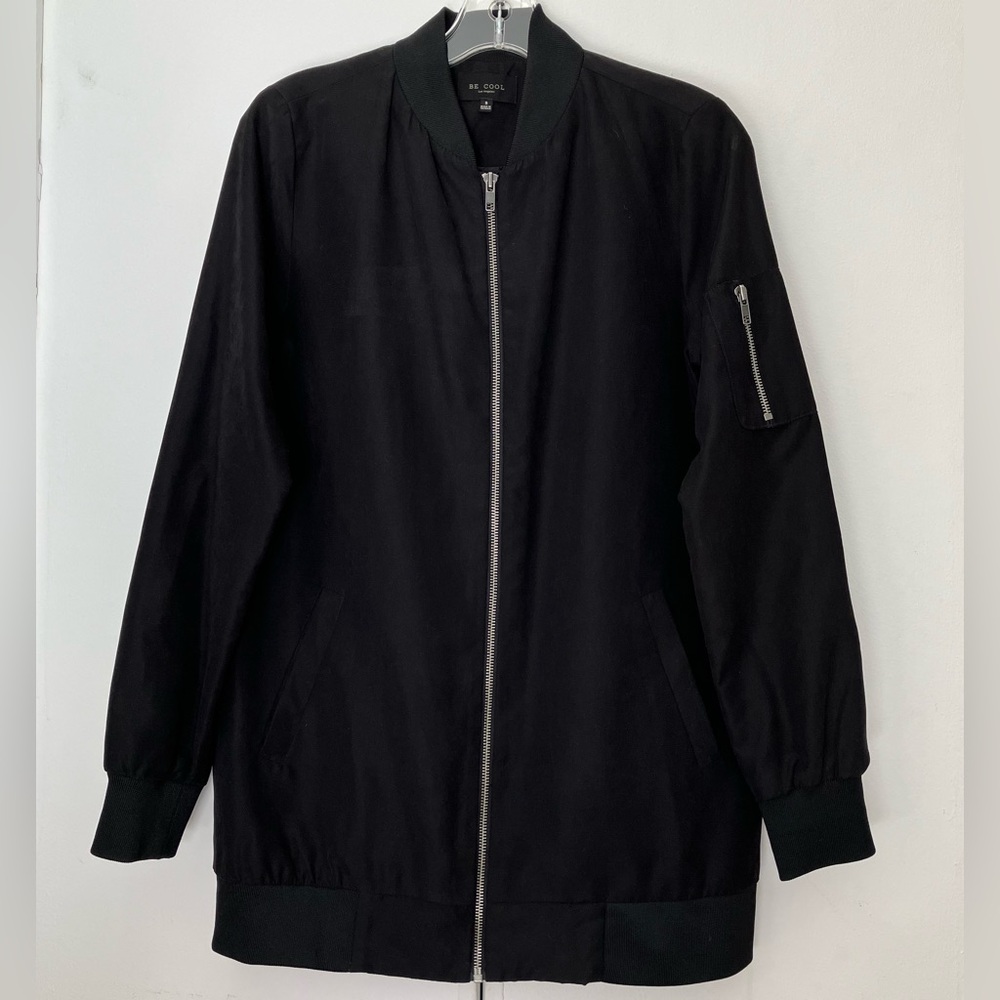 BE COOL Los Angeles Black Lightweight Bomber Jacket